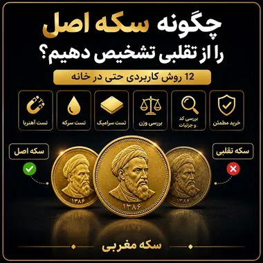 تشخیص سکه اصلی از تقلبی در خانه